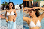 Avneet Kaur heats things up in Ibiza wearing a fabulous white swimsuit on her Spanish holiday